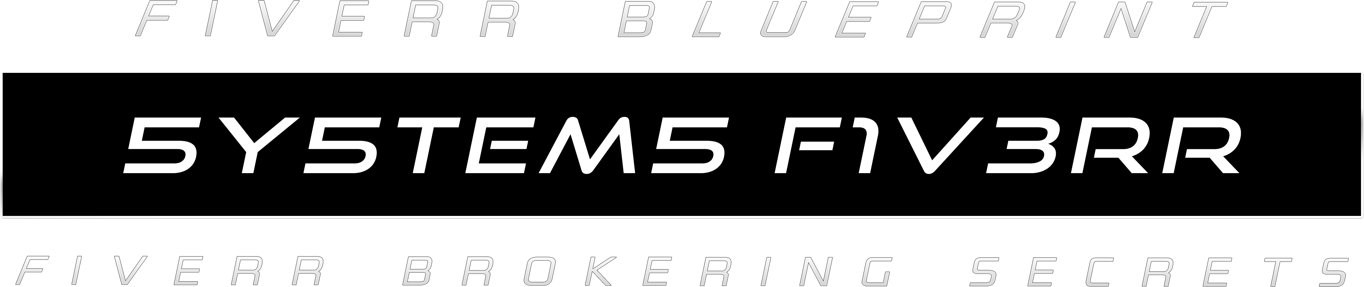 5y5tem5 Fiverr Course - Monochrome (5000x1199), Png Download