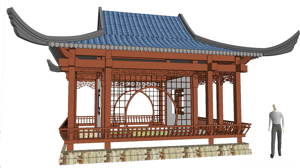 Chinese Pavilion (1000x607), Png Download