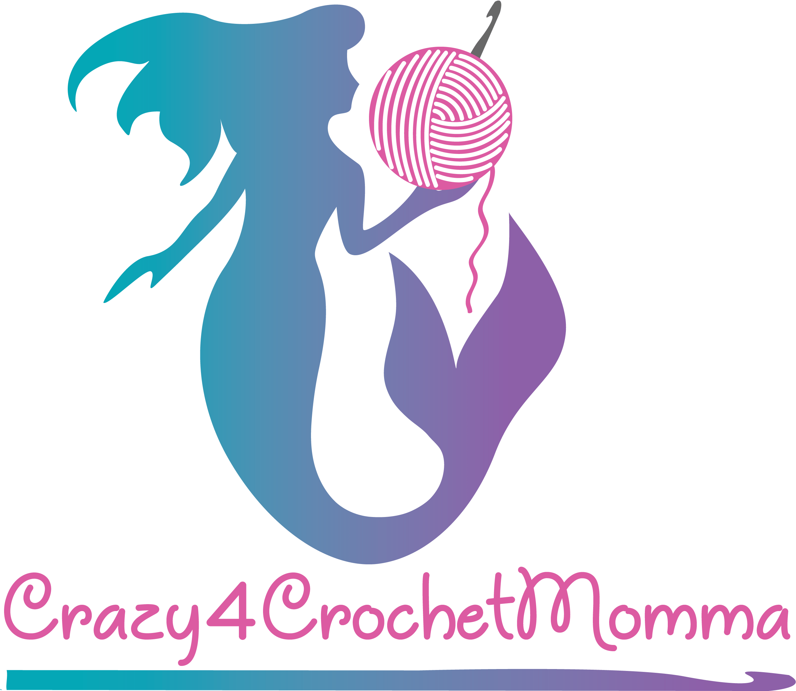 Crazy4crochetmomma - Logotipo Croche (2982x2982), Png Download