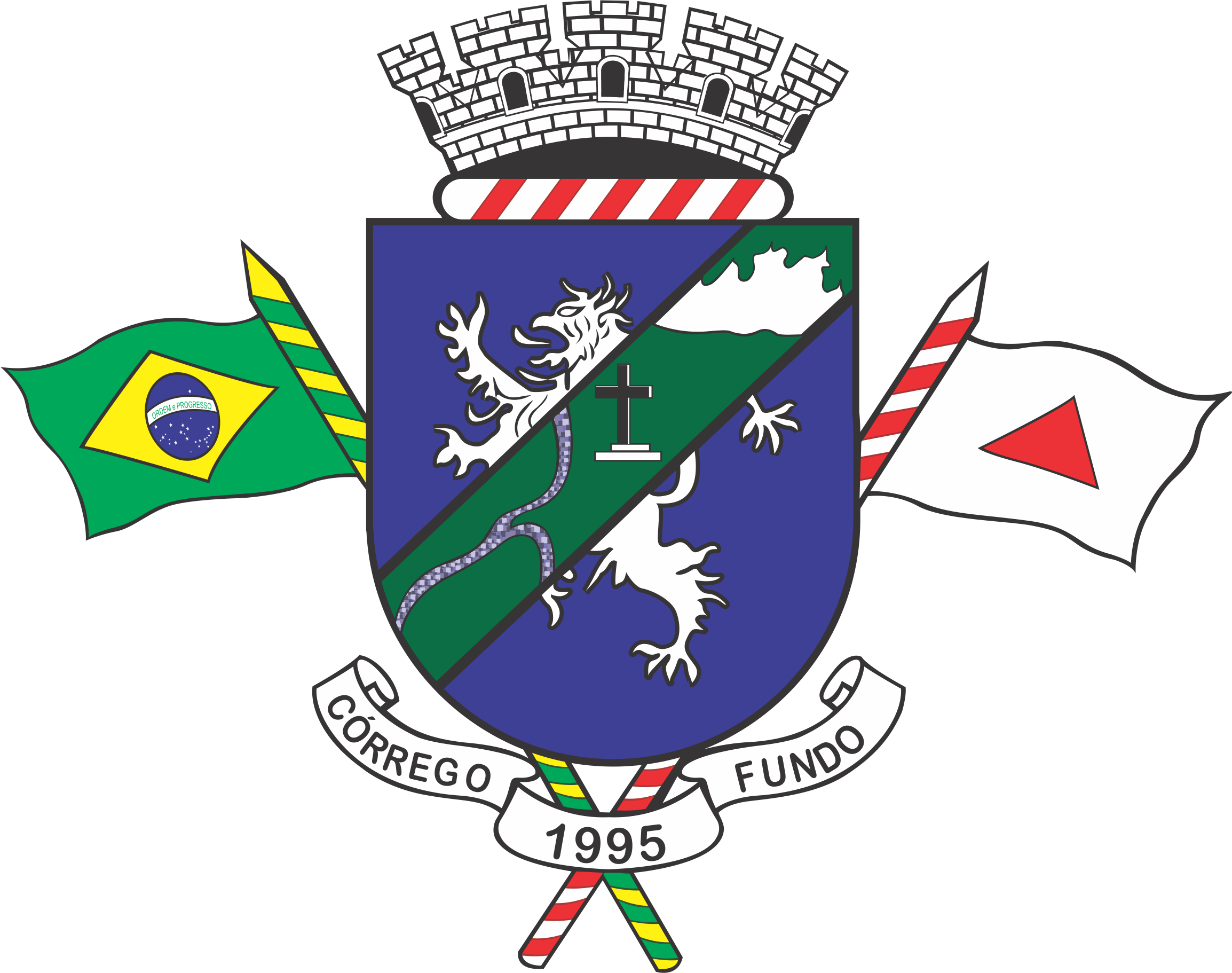 O Brasão De Armas De Córrego Fundo Foi Reconhecido - Emblem (2308x1822), Png Download