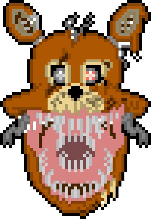 Twisted Foxy - Twisted Foxy Pixel Art (610x810), Png Download