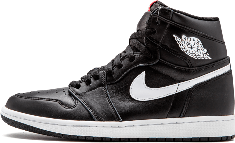 Jordan Air Force 1 Black And White (1000x600), Png Download