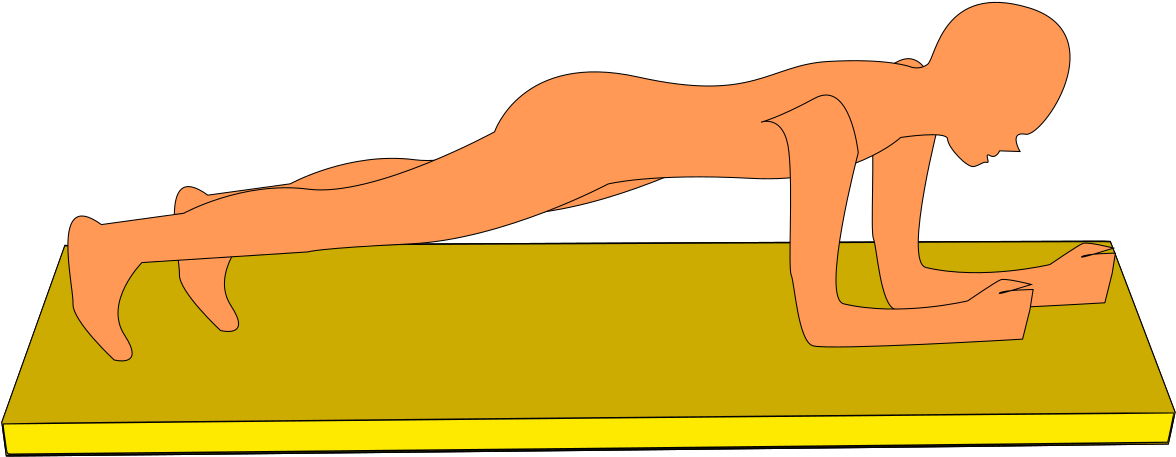 File - Plank Exercise - Svg - Illustration (1280x813), Png Download