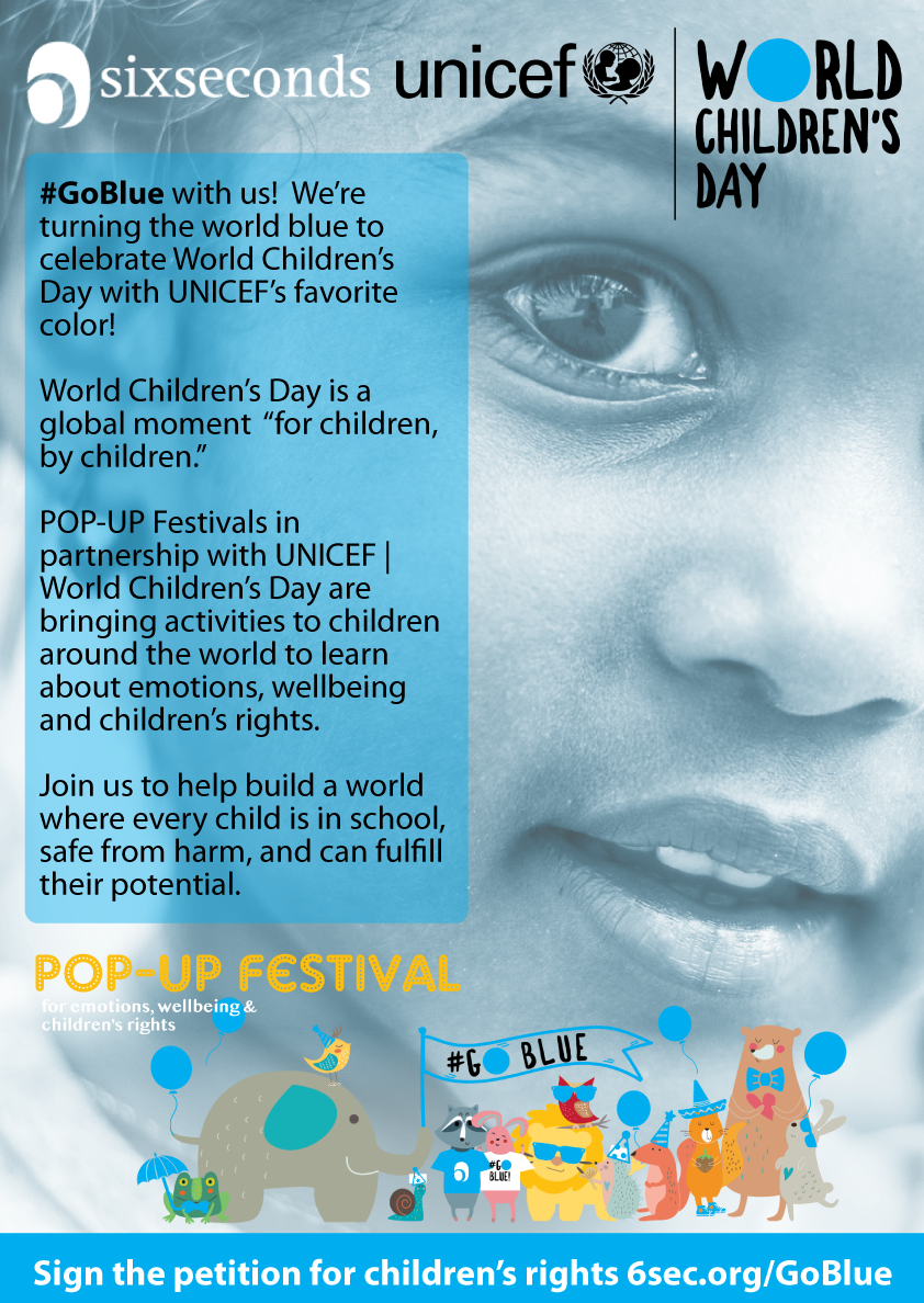 Here's One Of Our Official “pop-up Beta Testers” Working - Goblue World Children Day (842x1188), Png Download
