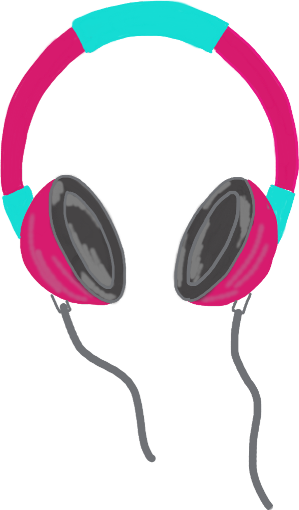 Audifonos Sticker - Picsart Headphones (1024x1745), Png Download