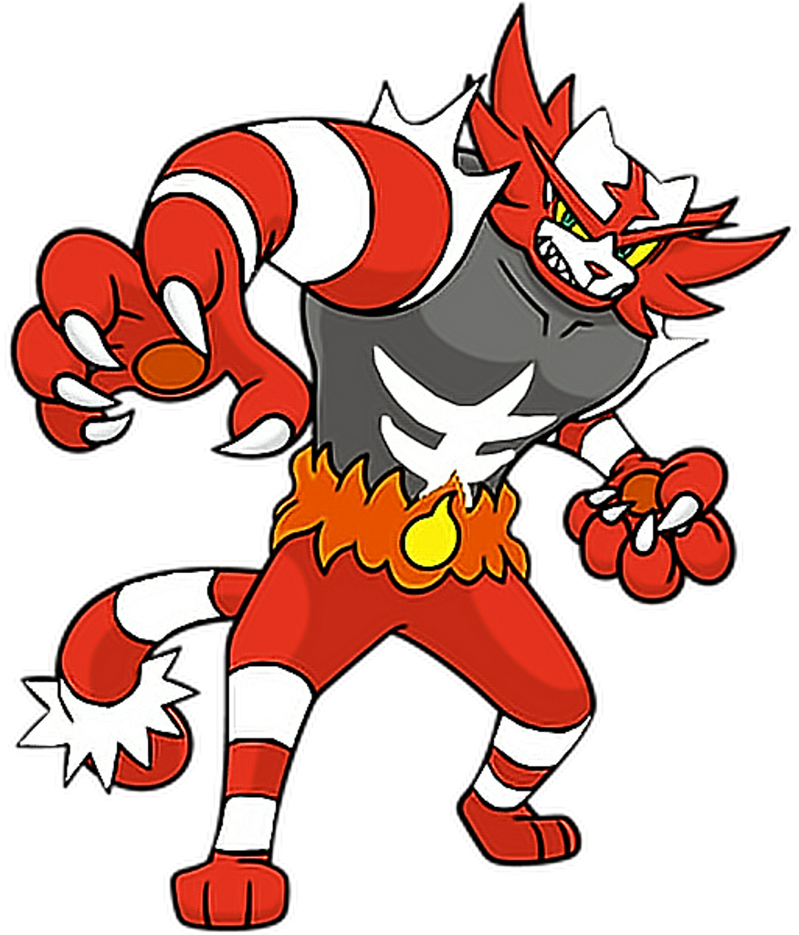 Pokemon Sticker - Incineroar Pokedex (1024x1024), Png Download