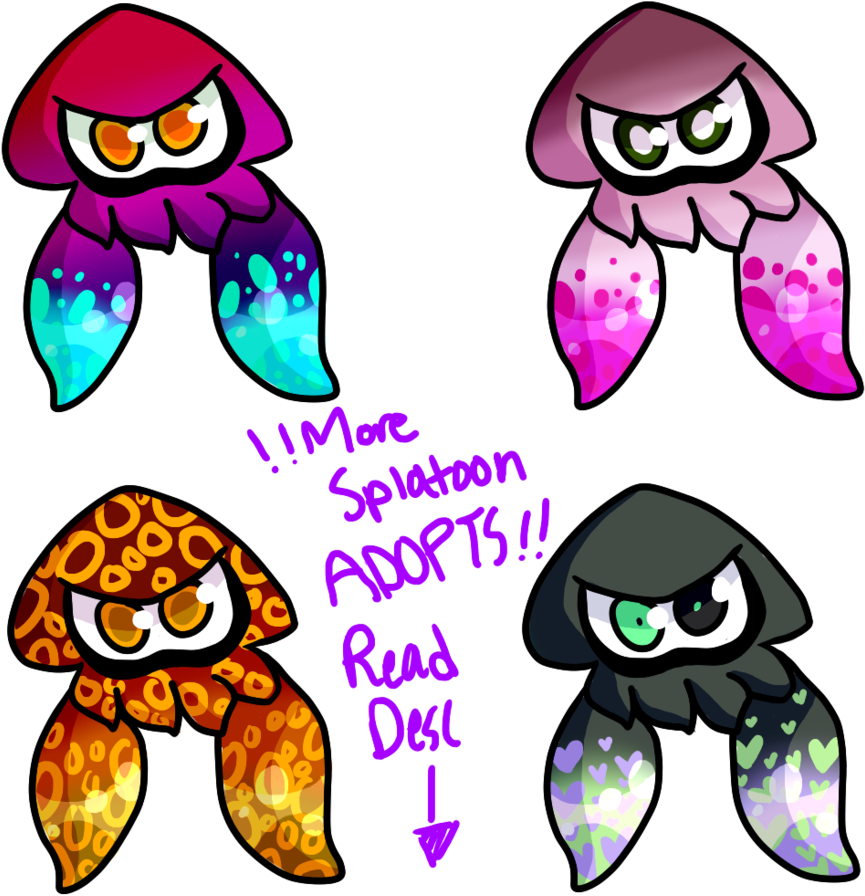 More Splatoon Squid Adopts - Splatoon Cyan Squid (879x910), Png Download