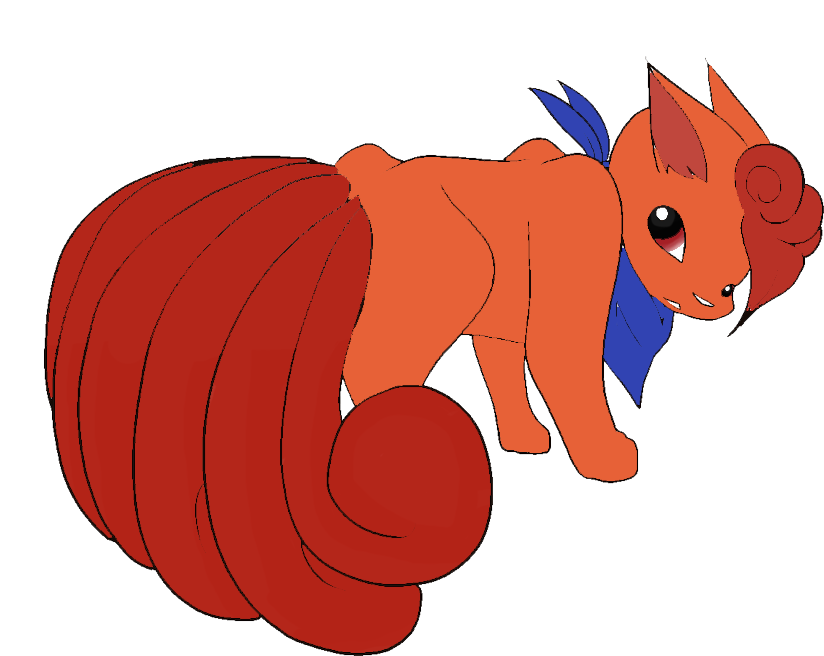 Vulpix - Cartoon (900x695), Png Download