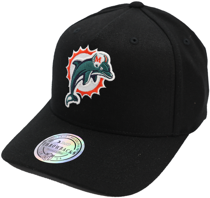 Miami Dolphins Mitchell & Ness Team Logo 110 Flex Snapback - Miami Dolphins (1000x667), Png Download