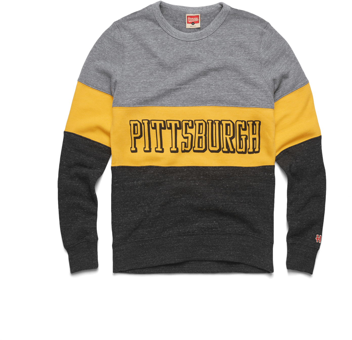 Block Pittsburgh Stripe Crewneck - Long-sleeved T-shirt (1600x1600), Png Download