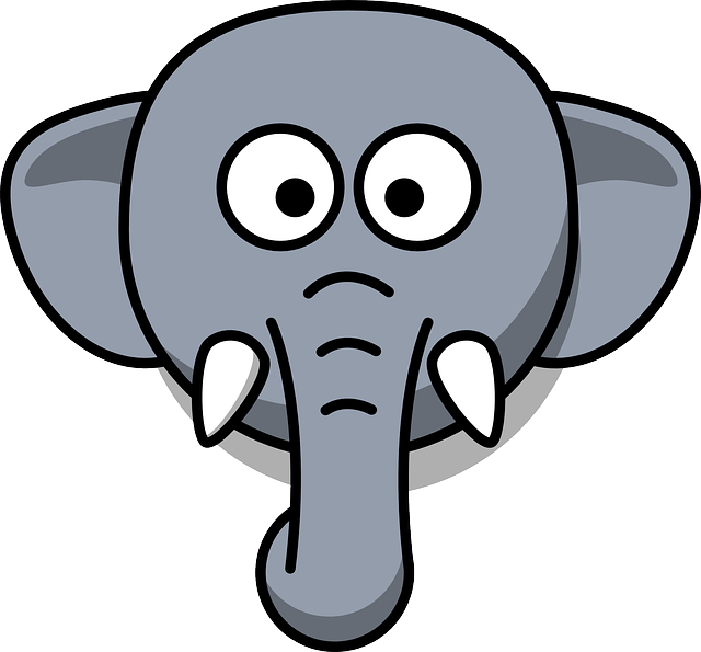 Elephant Face Clip Art (640x595), Png Download