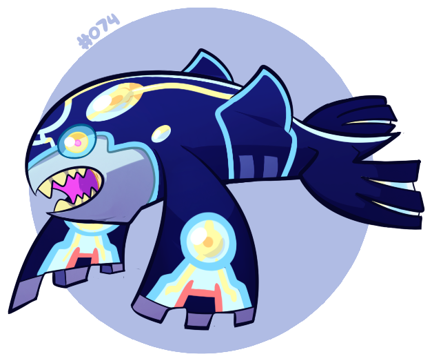 Primal Kyogre - Cartoon (800x800), Png Download