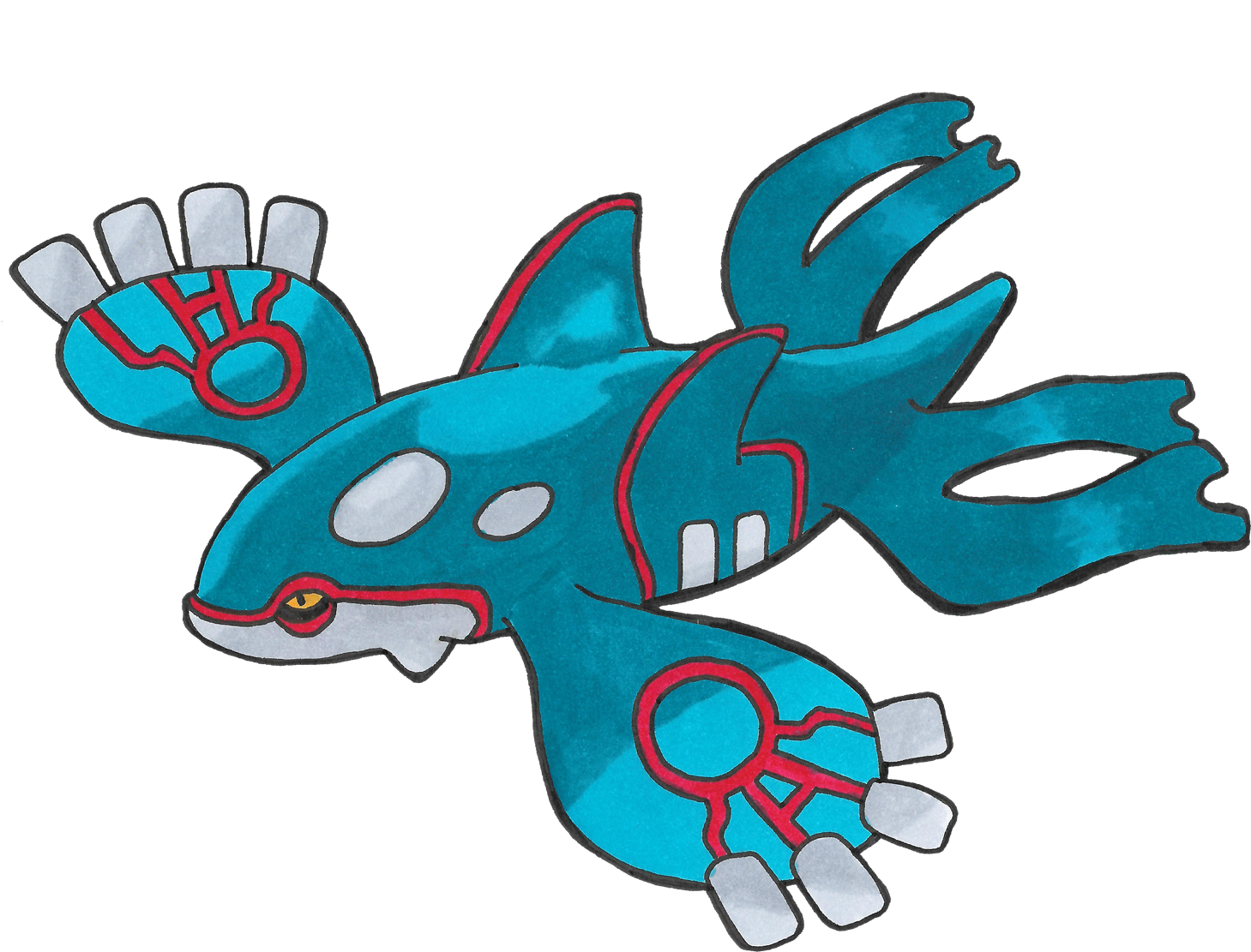 I Know Wailord Is Looking More Like A Whale, But Kyogre - Cartoon (1500x1500), Png Download
