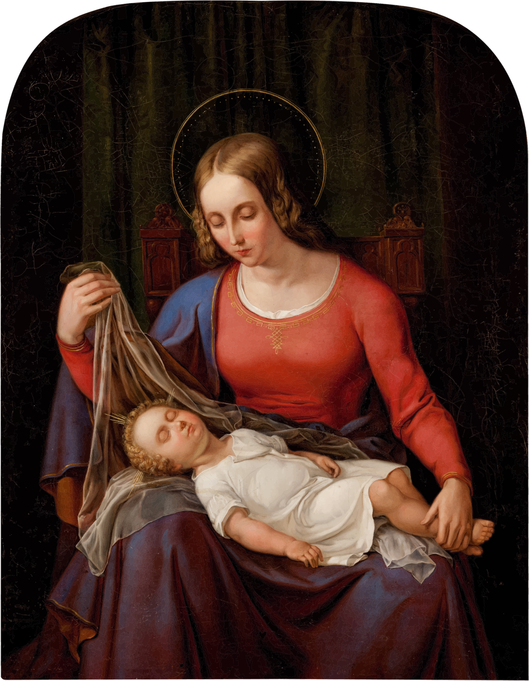 Big Image - Madonna And Child (1848x2378), Png Download