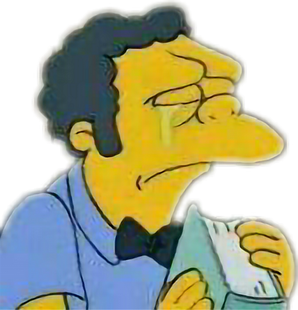 Moe Sticker - Simpsons Moe Looking Sad (1024x1067), Png Download