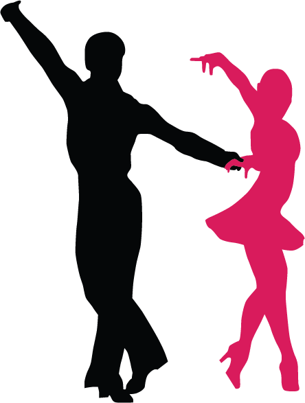 Latin Clipart Swing Dance - Figuras De La Salsa (444x587), Png Download
