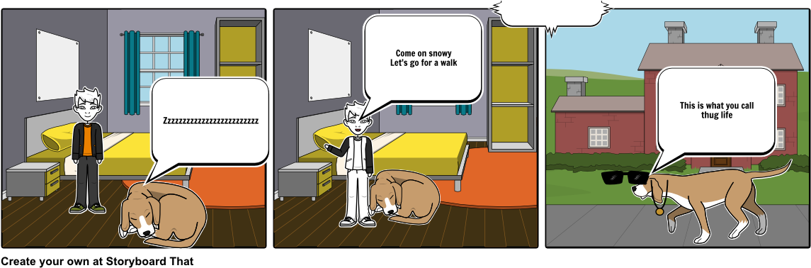 The Thug Life Dog - Cartoon (1164x385), Png Download