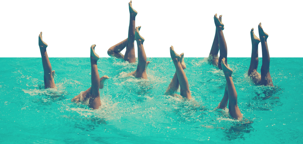 Water Performance - Artistic Swimming (1054x500), Png Download