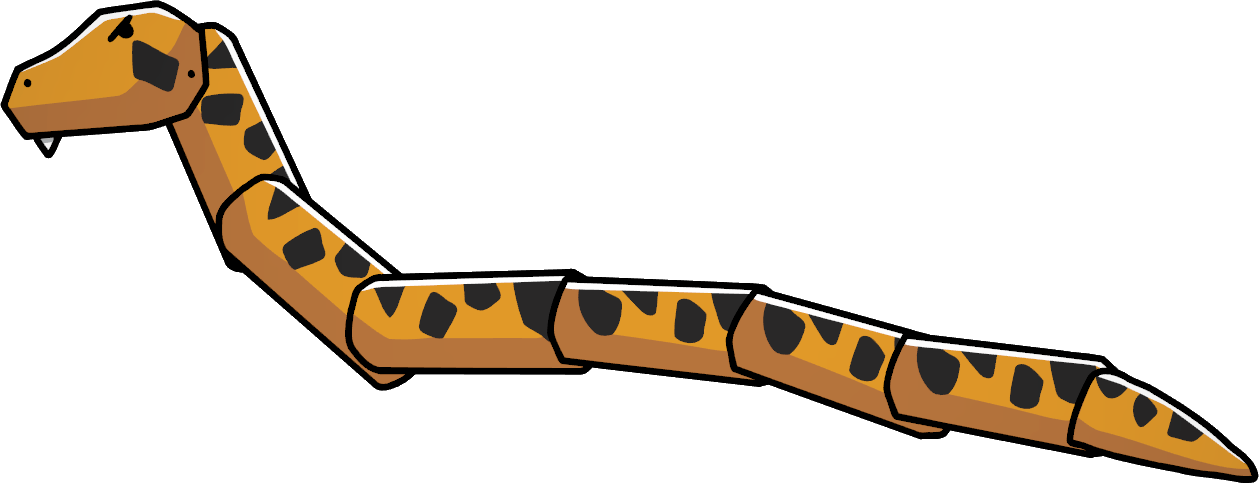 Anaconda Clipart Small Snake - Scribblenauts Unlimited Snake (1259x483), Png Download