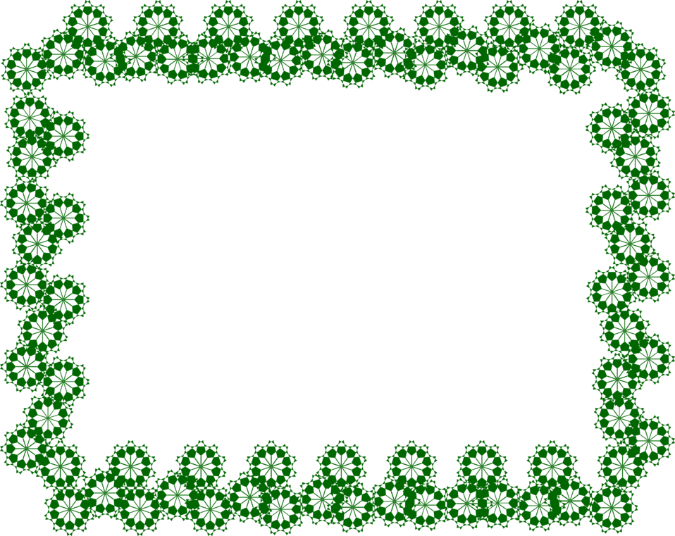 Green Border Frame Transparent Png - Picture Frame (958x761), Png Download