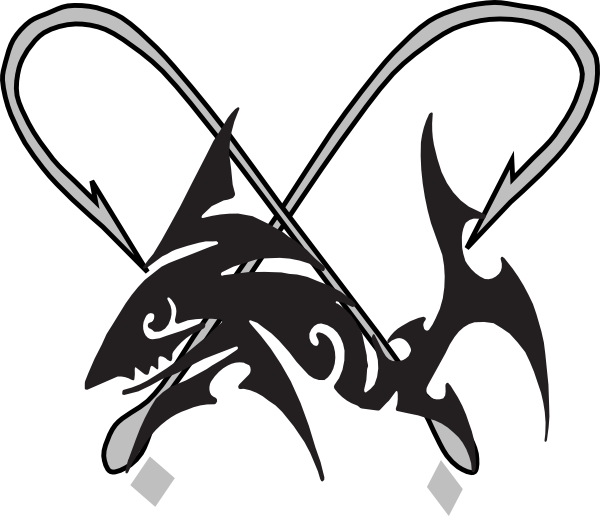 Free Fish Silhouette Clip Art At Getdrawings - Vector Fishing Png (600x516), Png Download