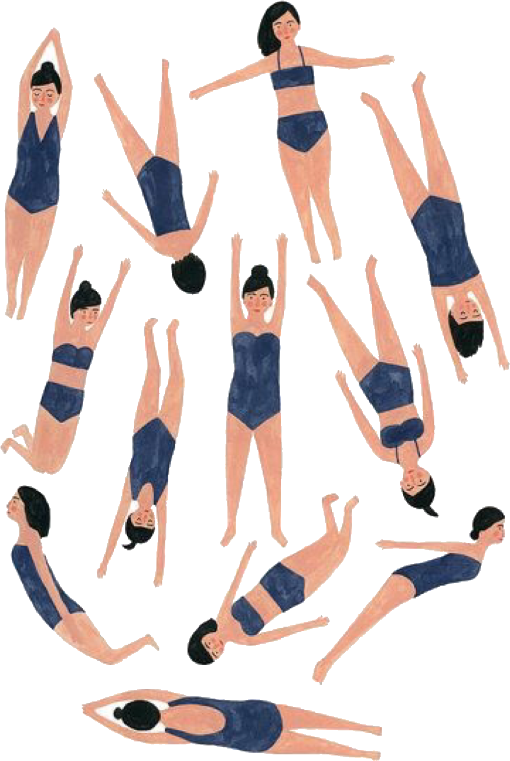 Goodmorning, I Have My Early Birdy Swimming Training - Kate Pugsley Print (1611x2048), Png Download