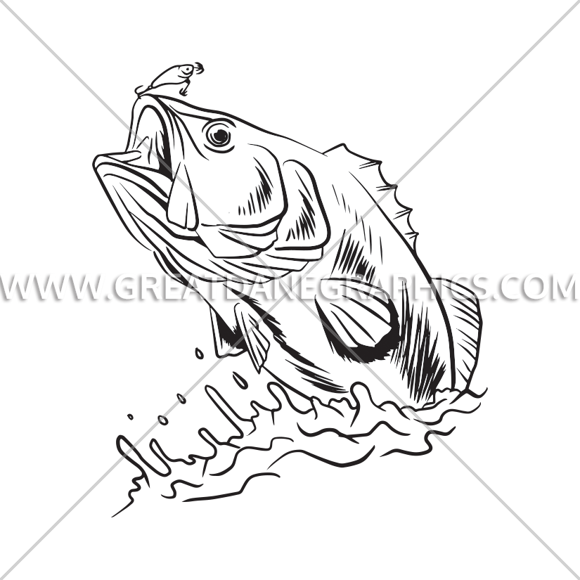 Bass Swim - Drawing (825x825), Png Download