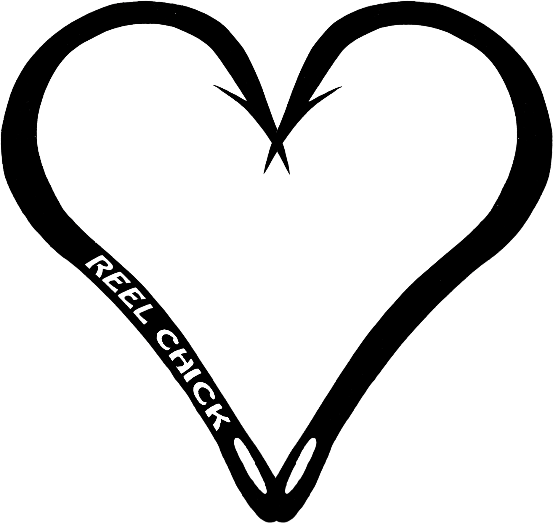 Image Black And White Fish Hook Heart Clipart - Fish Hook Heart (2105x1960), Png Download