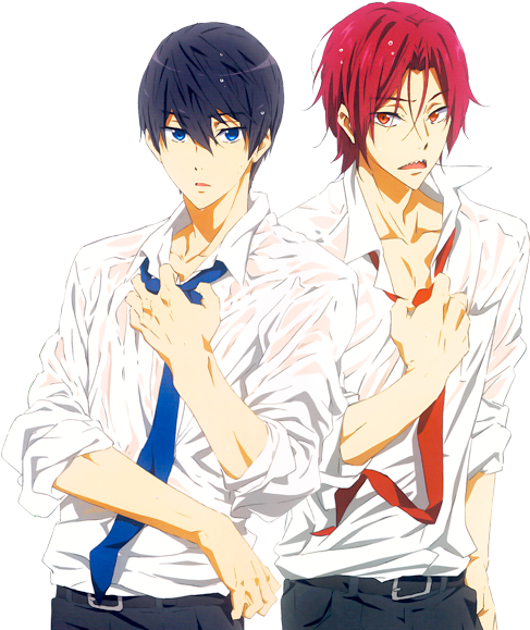 They Are Just Too Hot ❤💙 - Young Free Iwatobi Transparent (500x600), Png Download