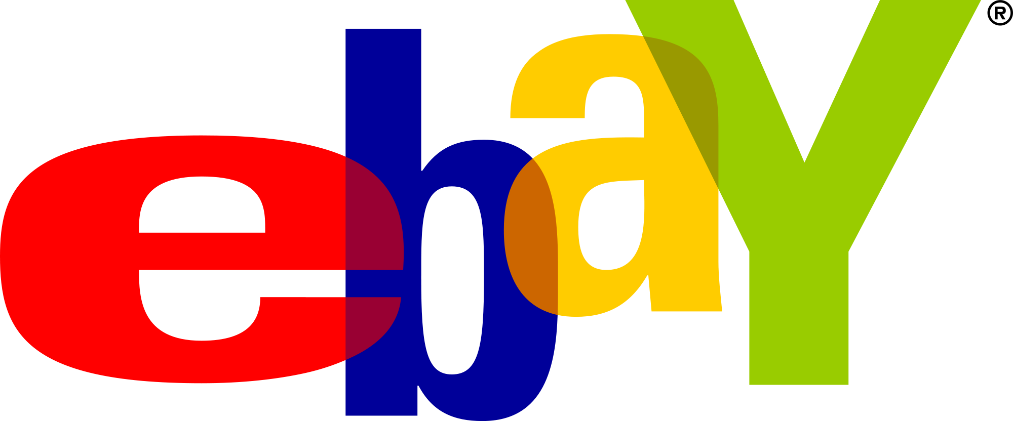 Ebay Logo - Svg - Ebay Logo (2000x832), Png Download