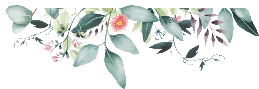 Leavesflowers1 (1000x344), Png Download