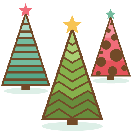 Retro Christmas Trees Svg Cutting Files For Scrapbooking - Retro Christmas Tree Png (432x432), Png Download