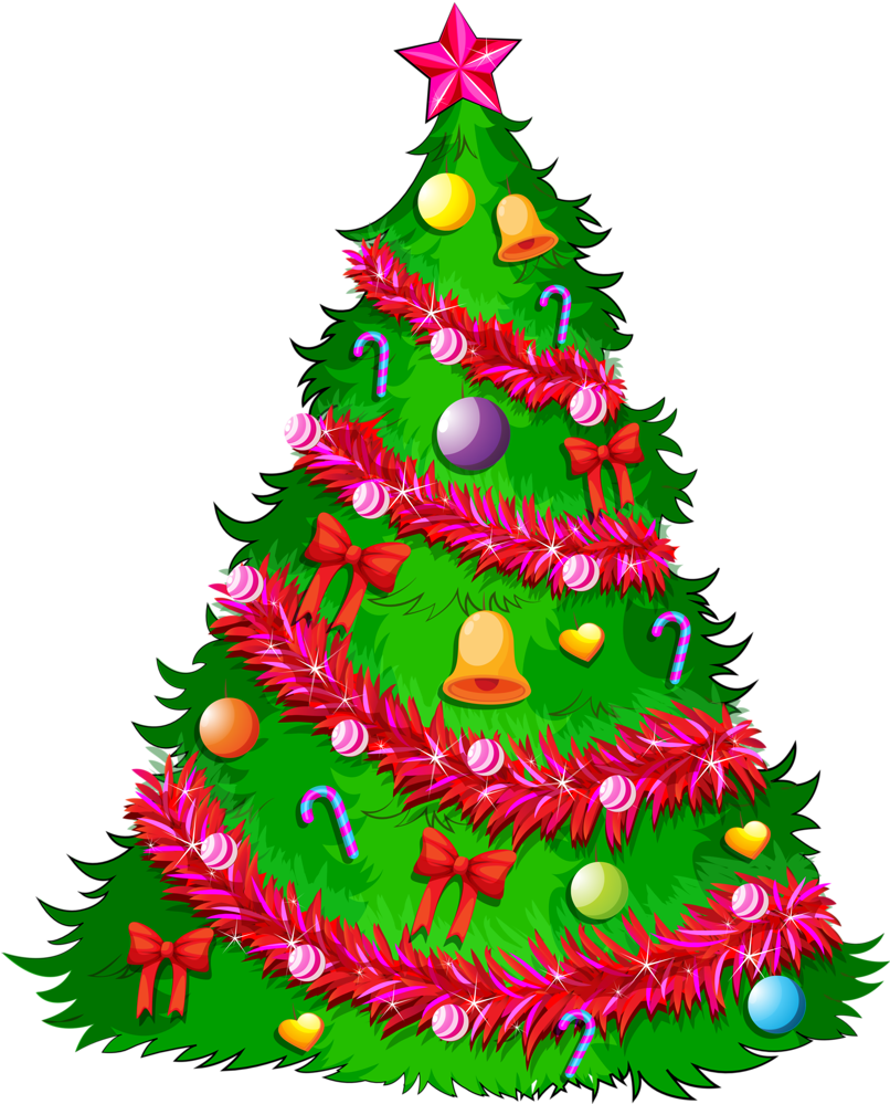 2 [преобразованный] - Santa Claus Christmas Tree For Drawing (817x1024), Png Download