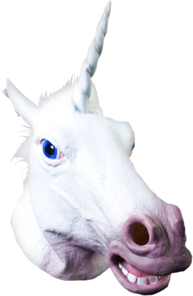 Aesthetic Horse Unicorn White Mask Unicornio Mascaraca - Unicorn Head Transparent (1024x1024), Png Download