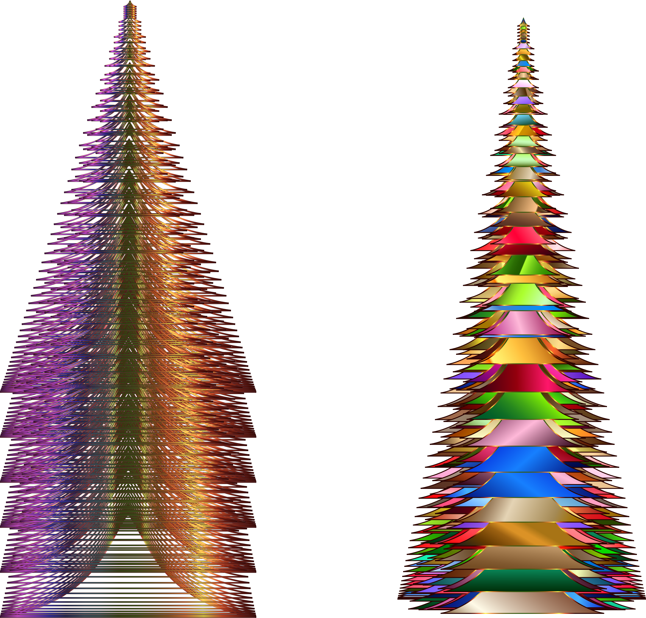This Free Icons Png Design Of Prismatic Christmas Trees (2170x2078), Png Download
