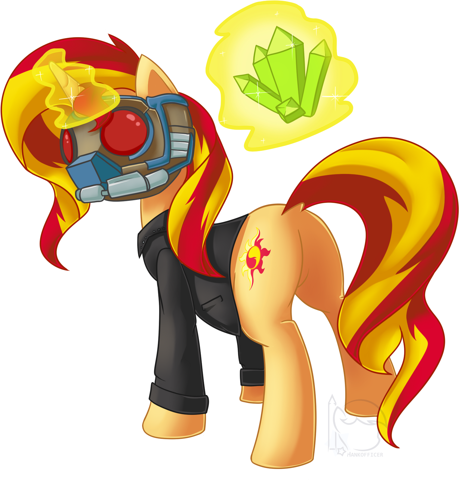 Hankofficer Pony Sunset Shimmer Pinkie Pie Rarity Mammal - Mlp Sunset Shimmer Magic (1690x1678), Png Download
