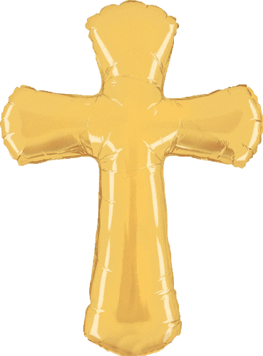 Religious Shining Cross Balloon Bouquet (369x500), Png Download