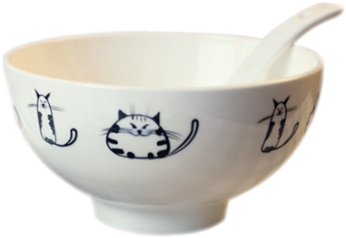 6pcs Cute Cat Soup/rice Bowls-freakypet - Hot Women Ladies Canvas Large Tote Casual Shoulder (400x400), Png Download