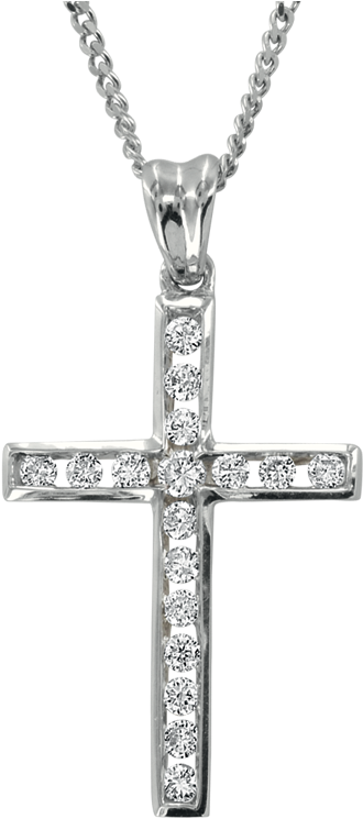 Ladies Shipton And Co 9ct White Gold Cross Of Gabriel - Necklace (800x800), Png Download