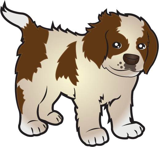 Cute Puppy Dog Clipart Free Image Png Stock Source - St Bernard Puppy Clipart (517x481), Png Download