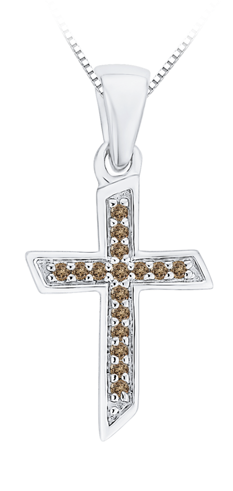Pc0094brt-09w - Fashion Diamond Cross Pendant For Two Tone (1000x1000), Png Download