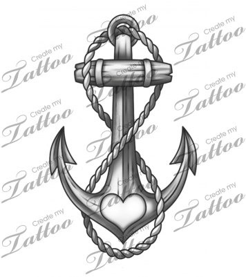 Anchor With Infinity Rope (400x400), Png Download