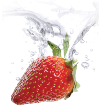 Strawberries Water Png Image Freeuse Download - Strawberry Juice Splash Png (343x368), Png Download