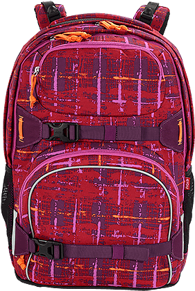 4you Schulrucksack Pekka Pink Orange Vintage Fuer Mädchen - 4you Basic Schulrucksack Pekka 892 Vintage Pink (300x450), Png Download