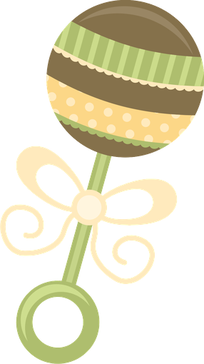 Banner Royalty Free Stock Ba Clip Art Digis Pinterest - Green Baby Rattle Clipart (286x510), Png Download