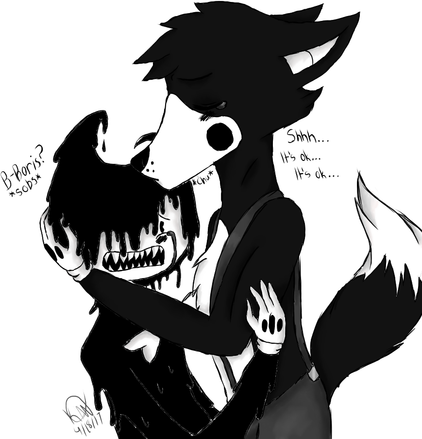 Bendy And The Ink Machine Fan Art - Ink Bendy X Boris (918x972), Png Download