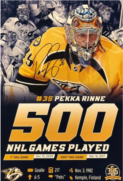 Pekka Rinne Autographed Poster - Nashville Predators (600x600), Png Download