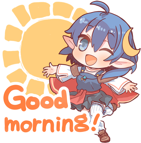Imessage Rena Good Morning - Sticker (480x480), Png Download