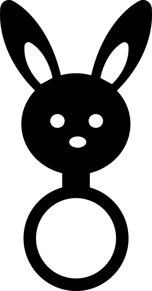 Baby Rattle With Bunny Head Shape Comments - Never See - Larry Scottish - Download (514x980), Png Download