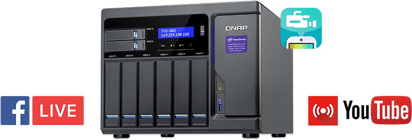 04 May How To Live Stream On Youtube Or Facebook While - Qnap Desktop Nas Tvs-882-i5-16g-450w 12tb Ironwolf (880x350), Png Download